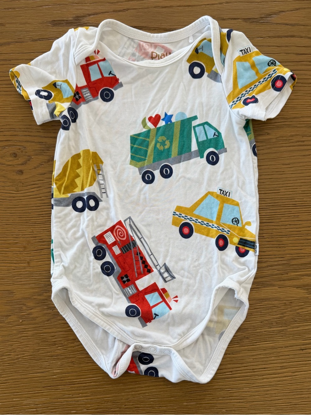 Little Sleepies Community Cars Onesie with Colorful Vehicle Print